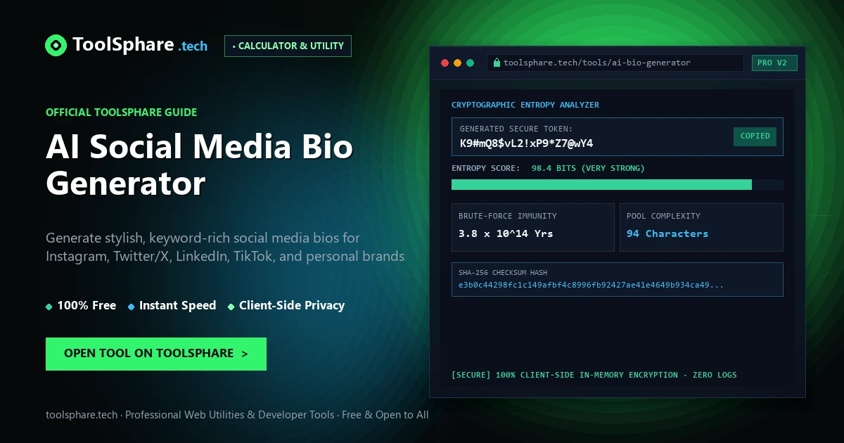 AI Social Media Bio Generator: free online guide