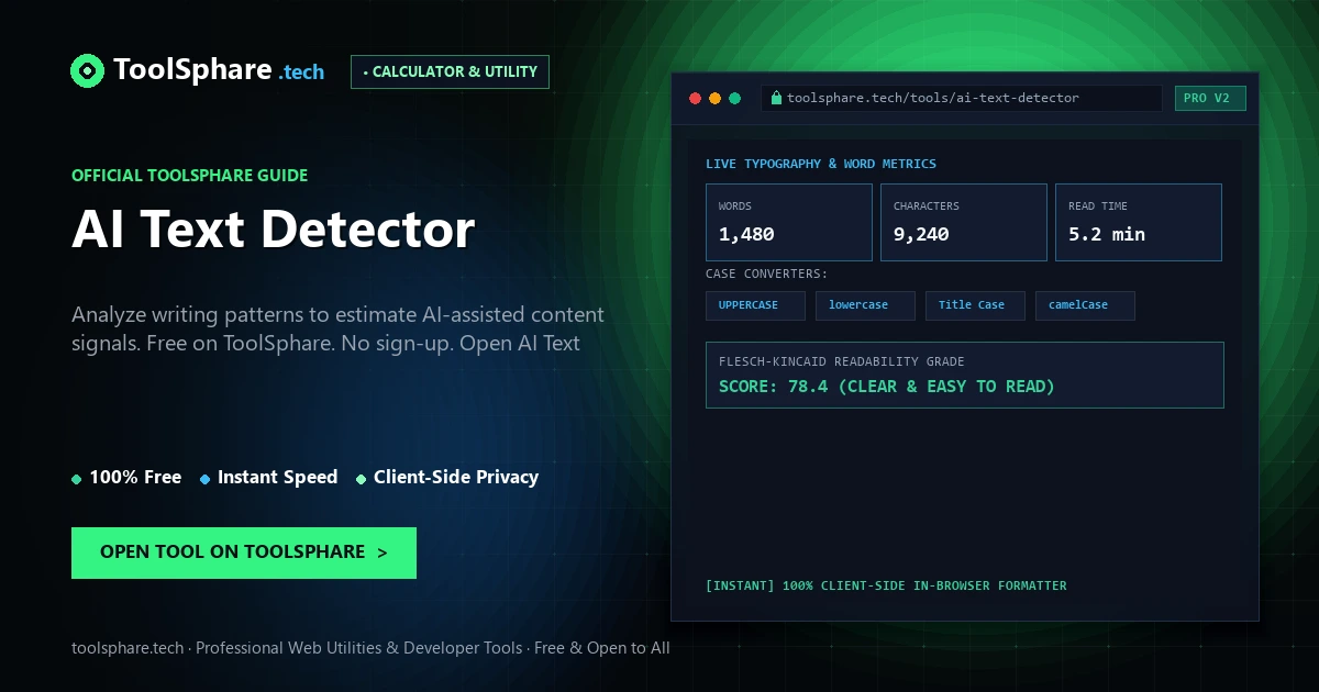 AI Text Detector: free online guide - ToolSphare Guide