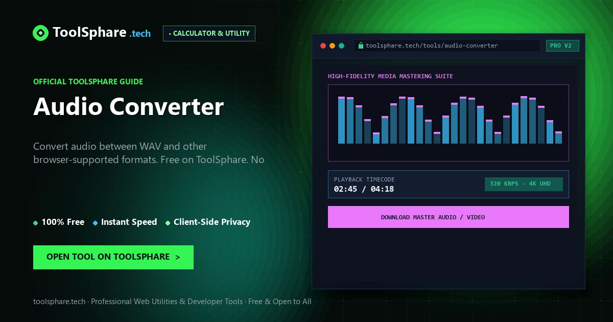 Audio Converter: free online guide - ToolSphare Guide
