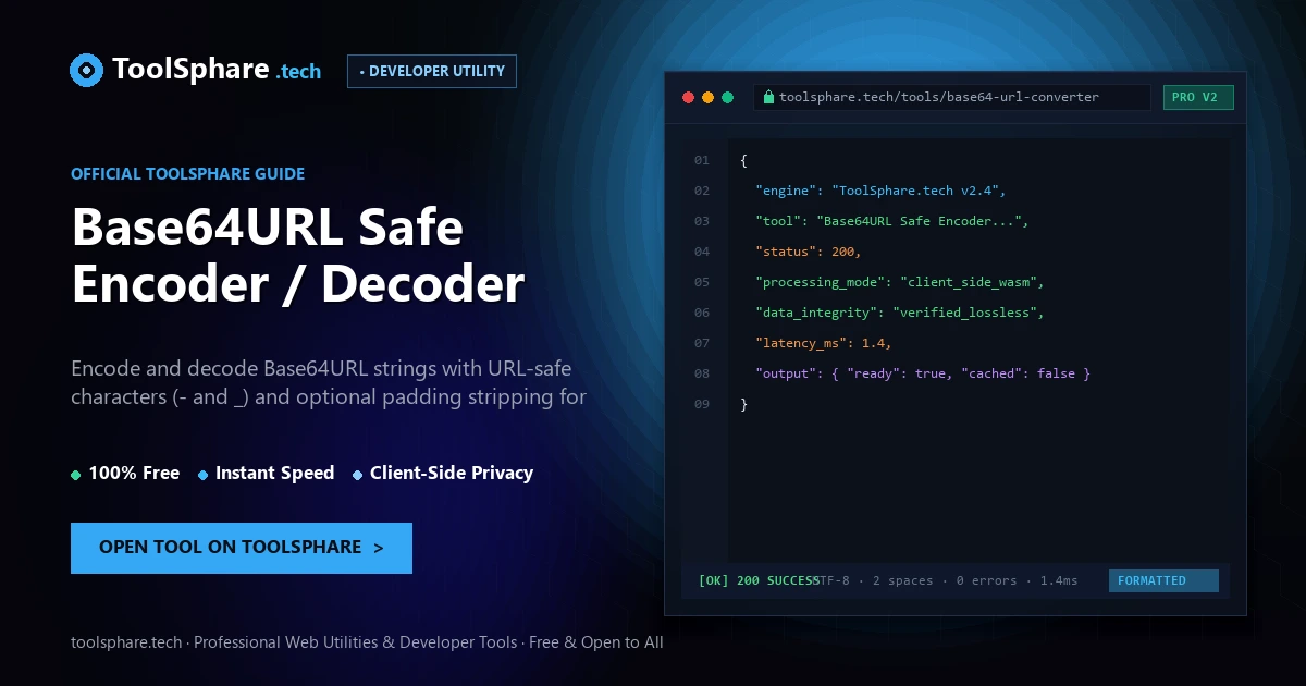 Base64URL Safe Encoder / Decoder: free online guide - ToolSphare Guide