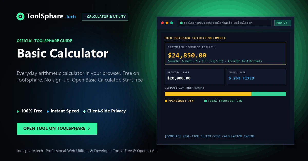 Basic Calculator: free online guide - ToolSphare Guide