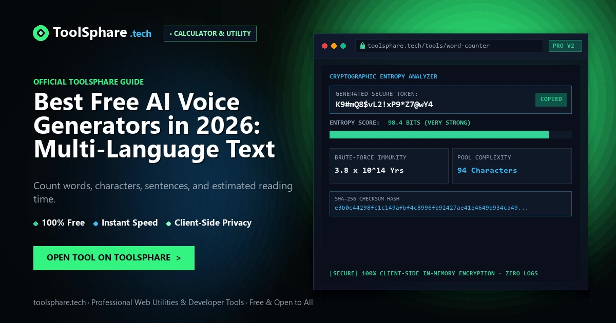 Best Free AI Voice Generators in 2026: Multi-Language Text to Voice Compared