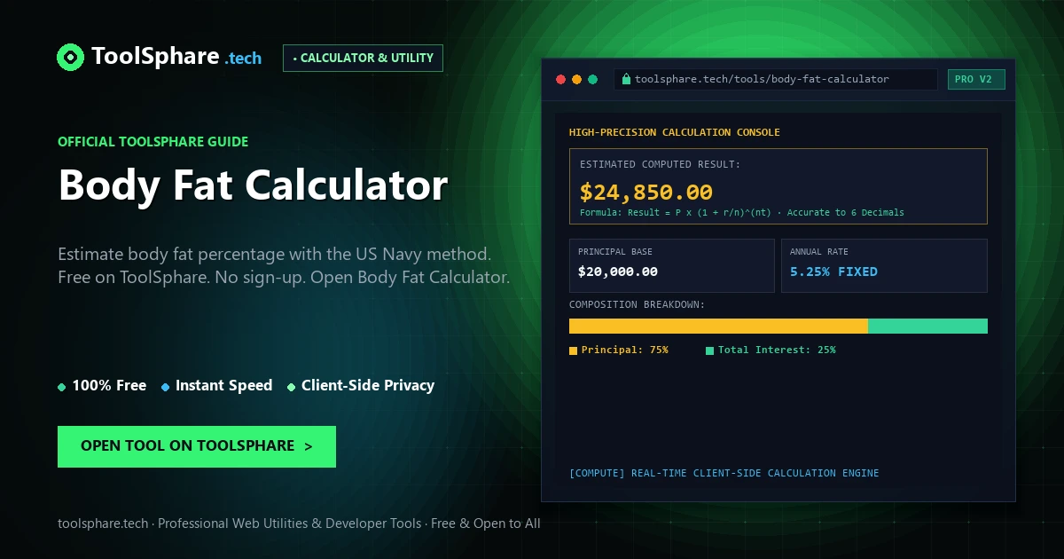 Body Fat Calculator: free online guide - ToolSphare Guide