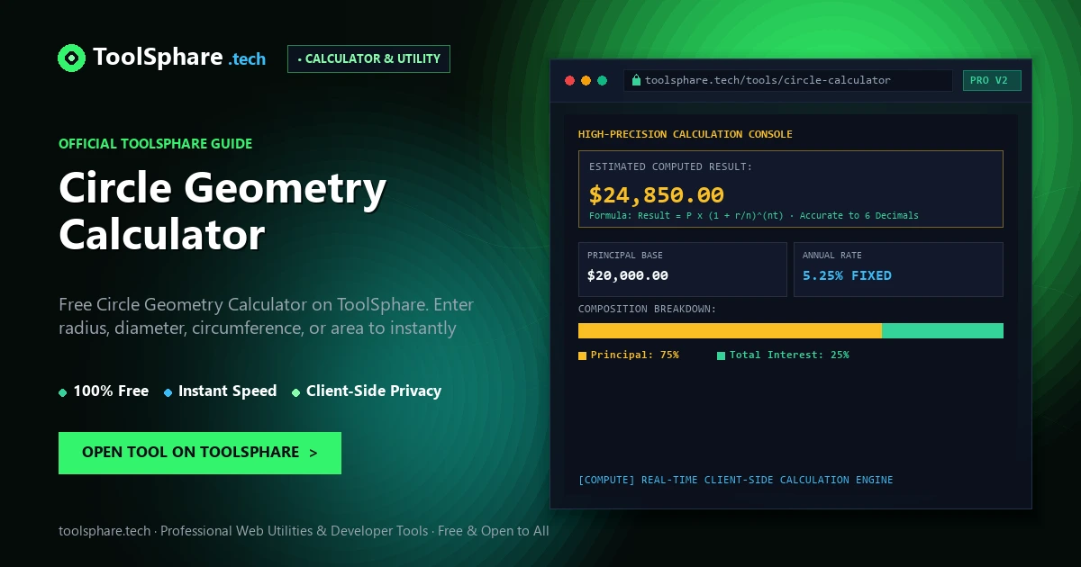Circle Geometry Calculator: free online guide