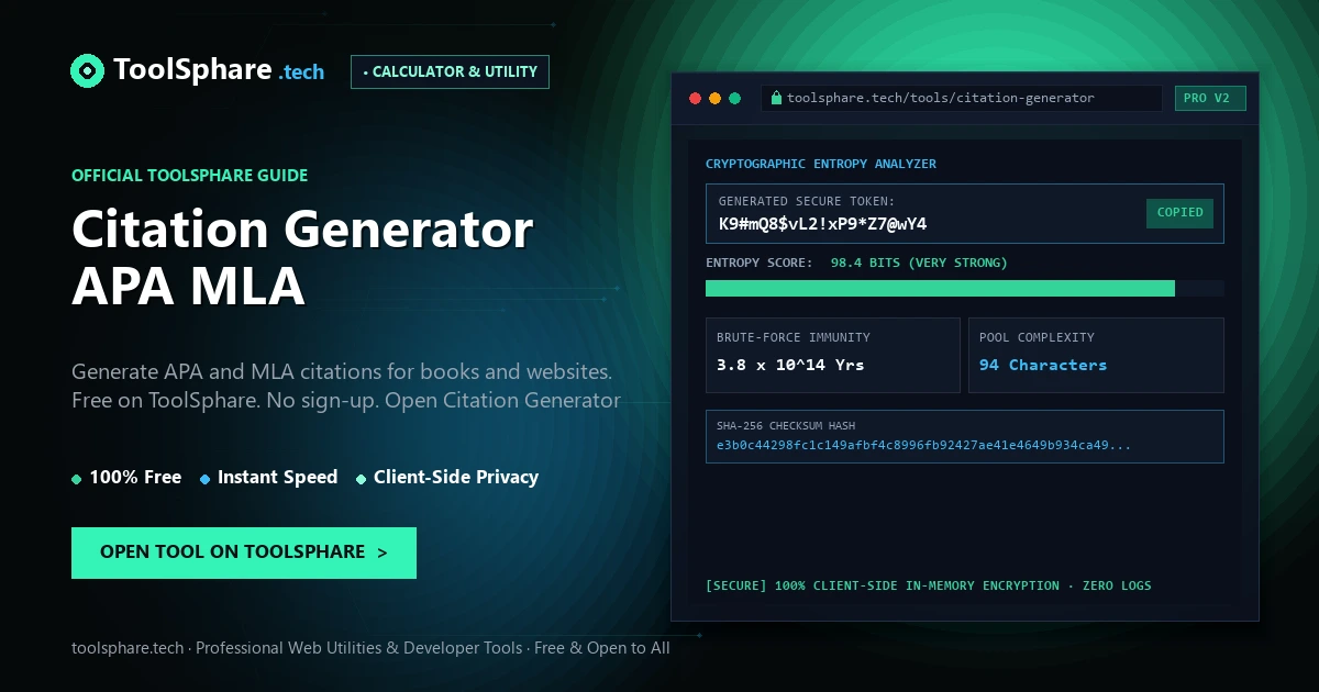 Citation Generator APA MLA: free online guide - ToolSphare Guide