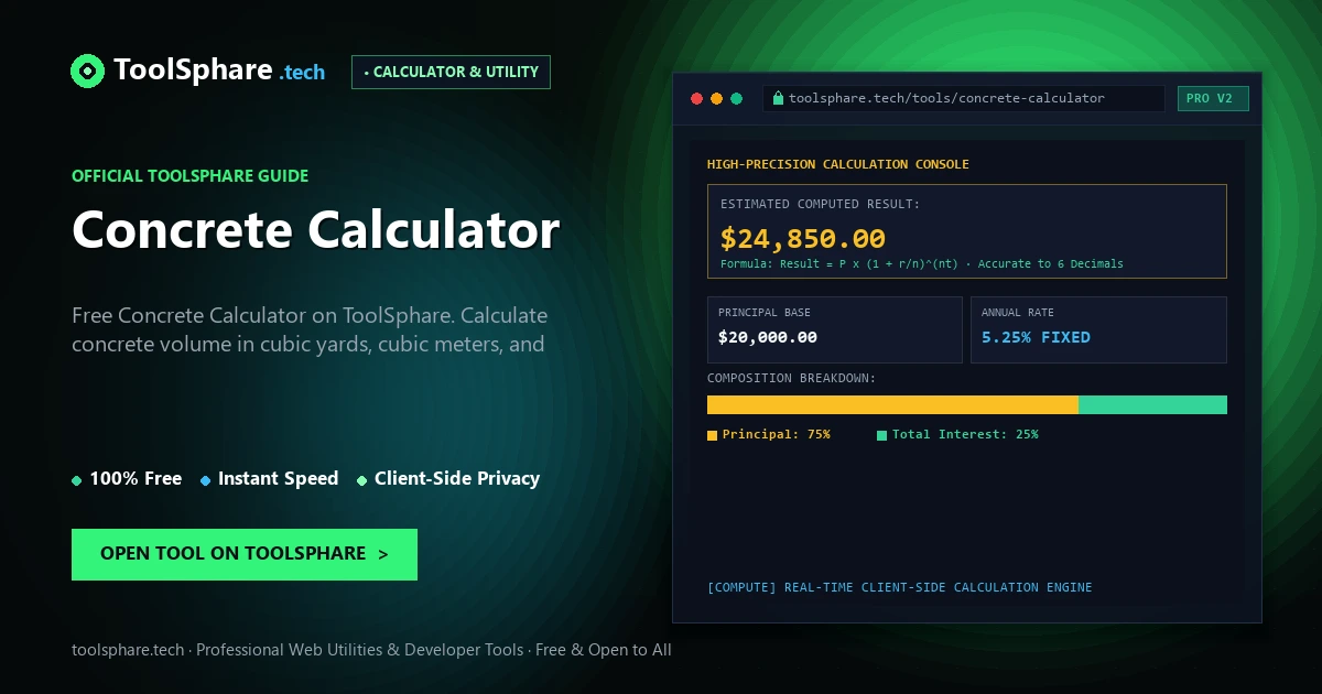 Concrete Calculator: free online guide