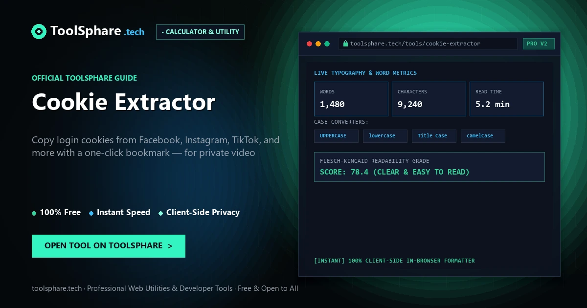 Cookie Extractor: free online guide - ToolSphare Guide
