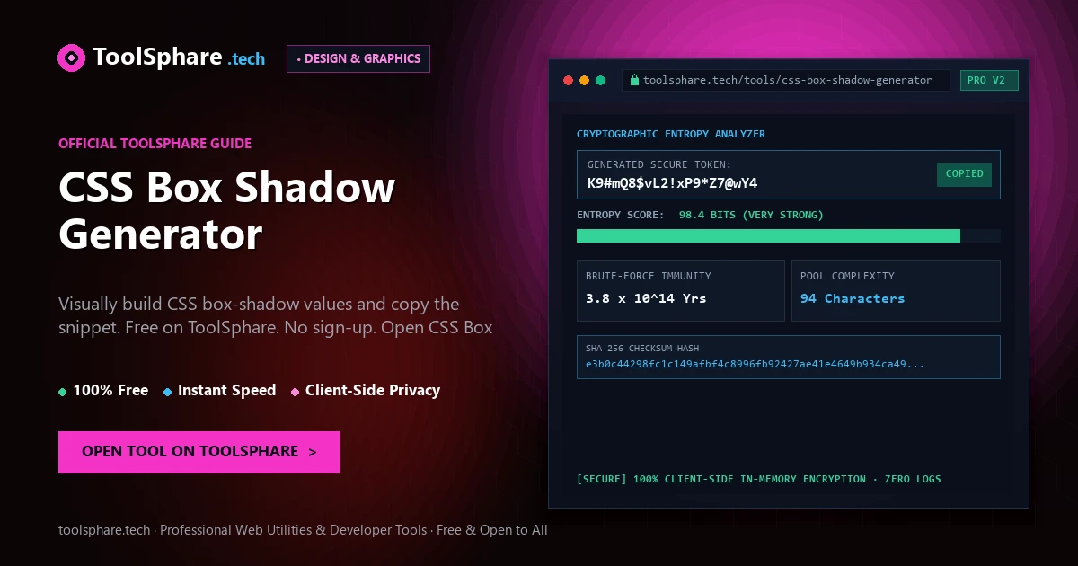 CSS Box Shadow Generator: free online guide