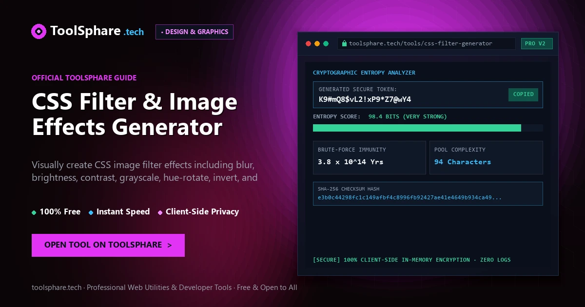 CSS Filter & Image Effects Generator: free online guide - ToolSphare Guide