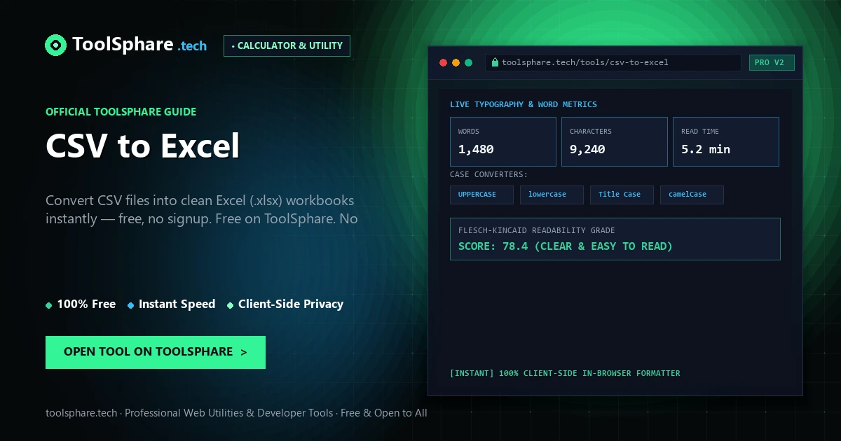 CSV to Excel: free online guide - ToolSphare Guide