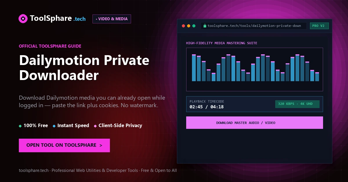 Dailymotion Private Downloader: free online guide