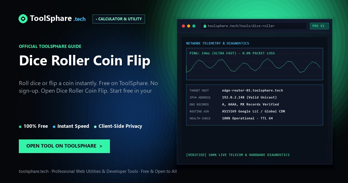 Dice Roller Coin Flip: free online guide - ToolSphare Guide