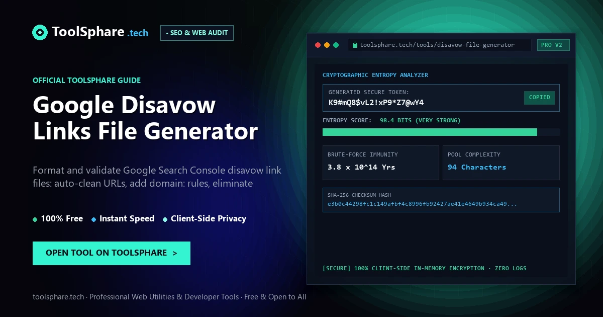 Google Disavow Links File Generator: free online guide