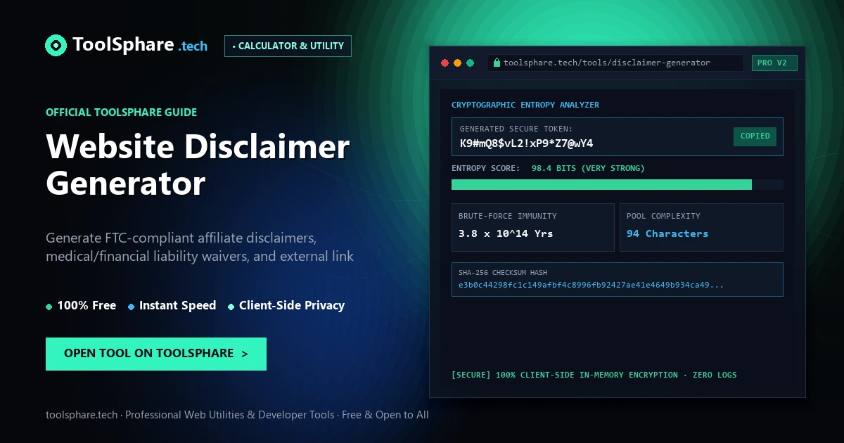Website Disclaimer Generator: free online guide