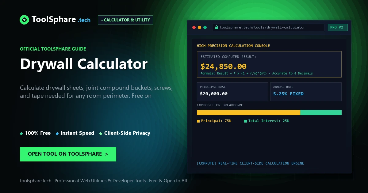 Drywall Calculator: free online guide