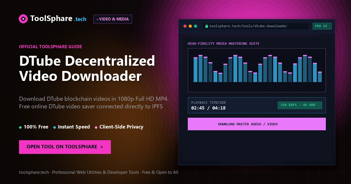 DTube Decentralized Video Downloader: free online guide