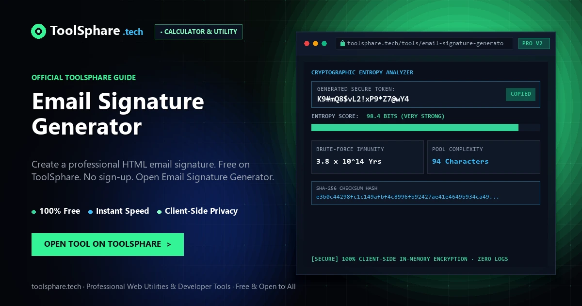 Email Signature Generator: free online guide - ToolSphare Guide