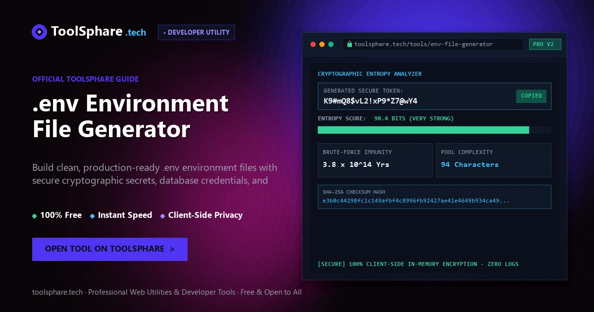 .env Environment File Generator: free online guide