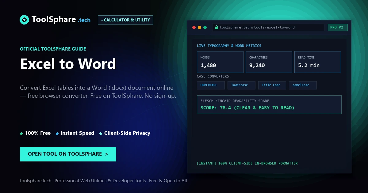 Excel to Word: free online guide