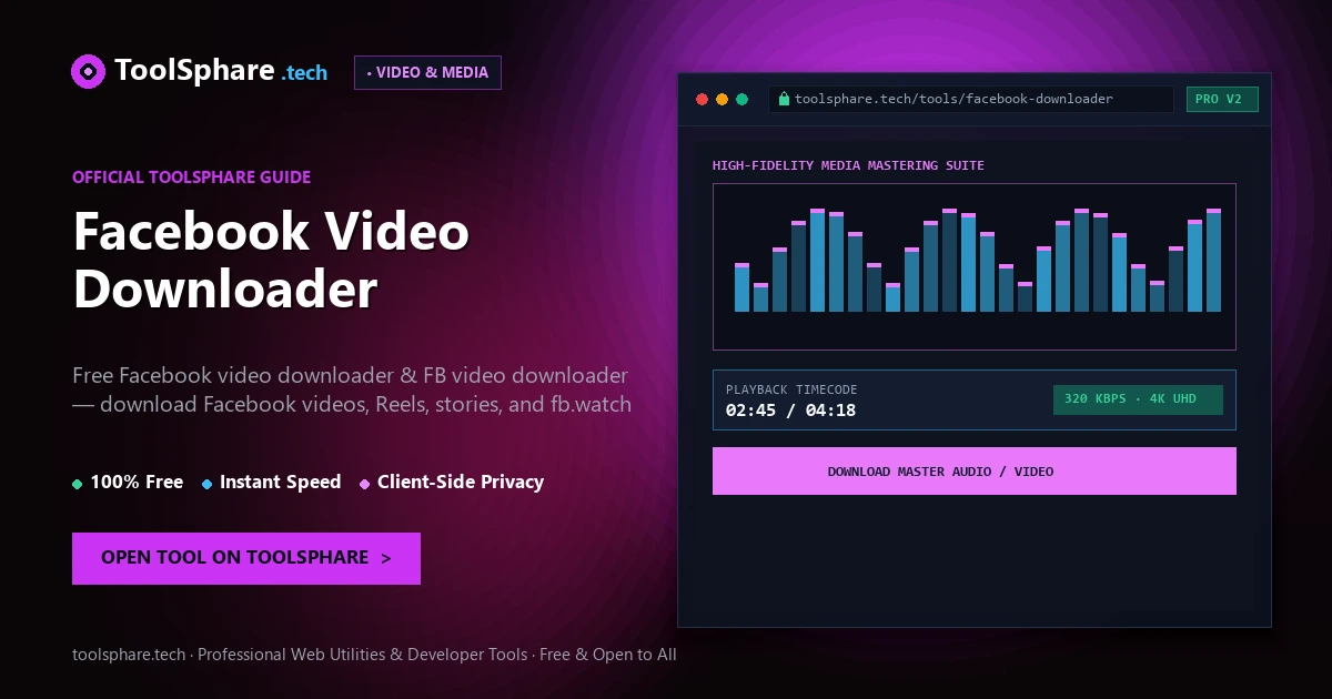 Facebook Video Downloader: free online guide - ToolSphare Guide