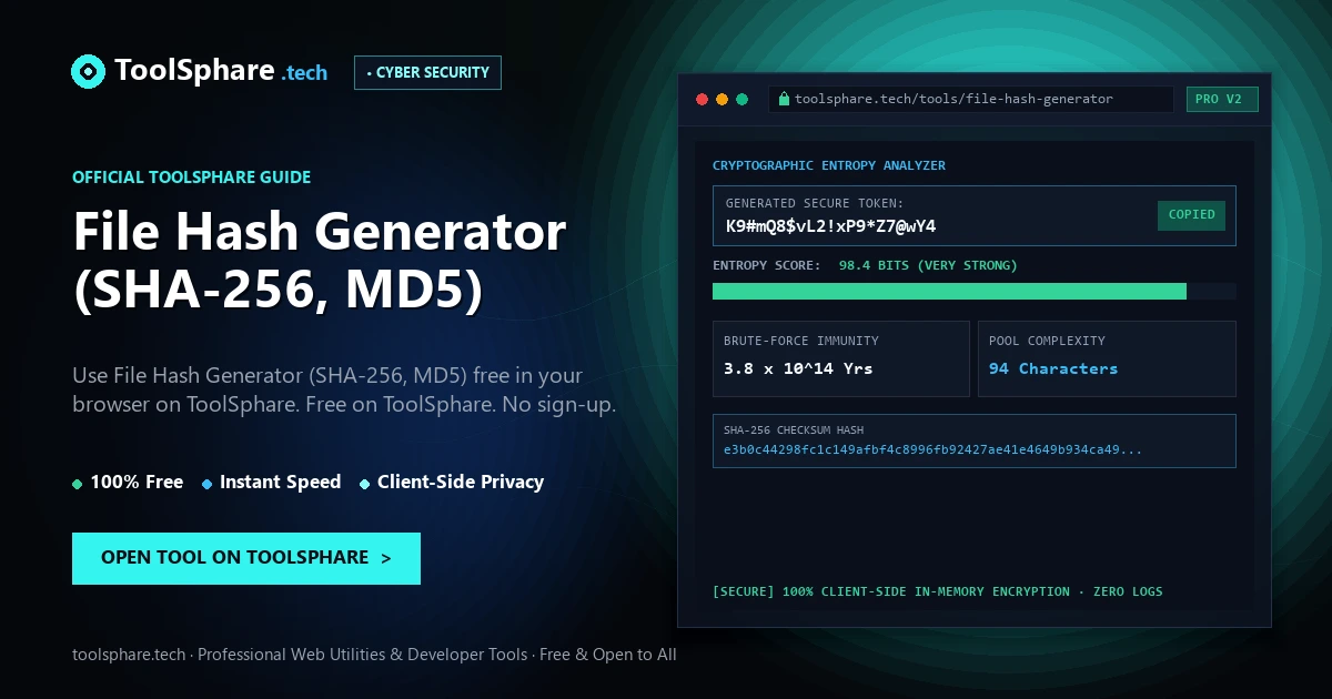 File Hash Generator (SHA-256, MD5): free online guide