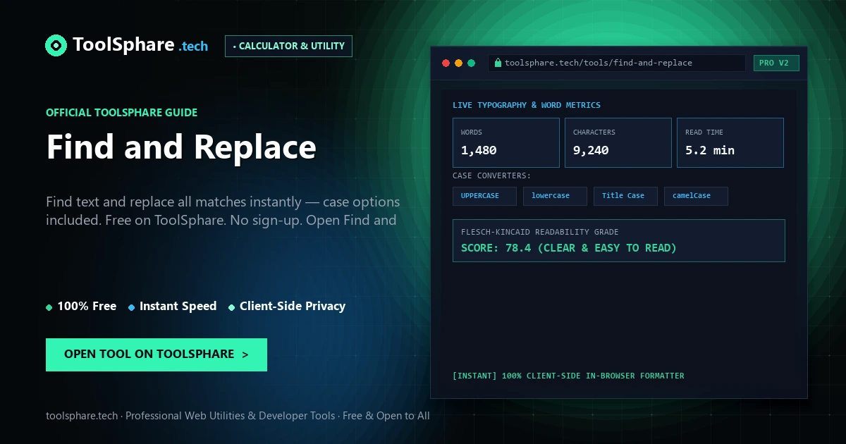 Find and Replace: free online guide