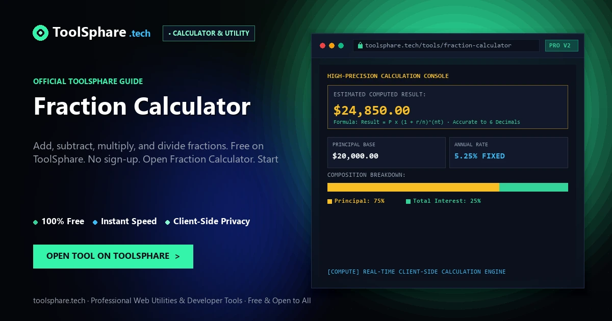 Fraction Calculator: free online guide - ToolSphare Guide