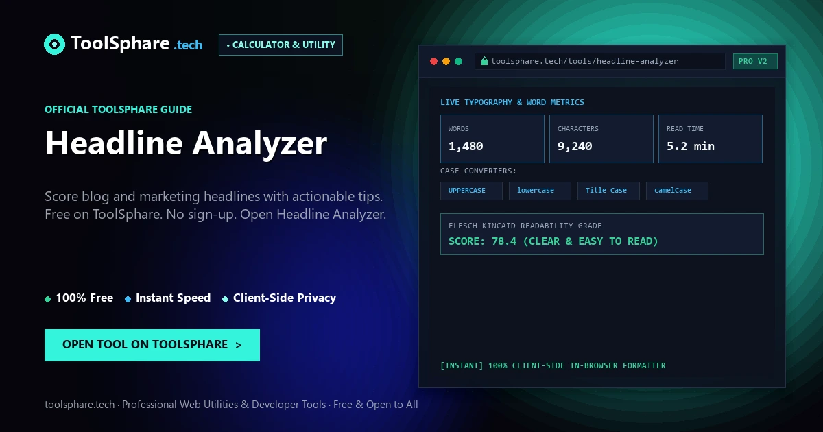 Headline Analyzer: free online guide - ToolSphare Guide