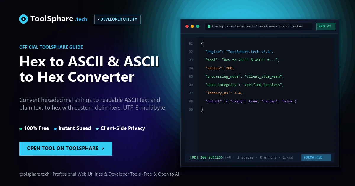 Hex to ASCII & ASCII to Hex Converter: free online guide