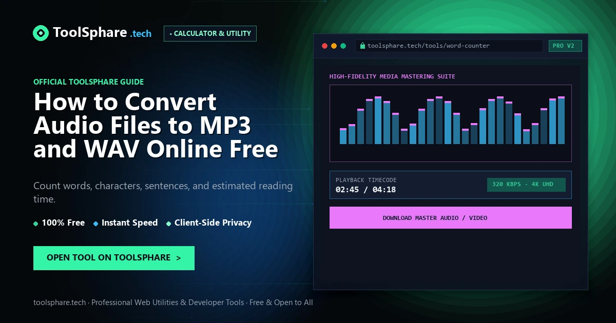 How to Convert Audio Files to MP3 and WAV Online Free