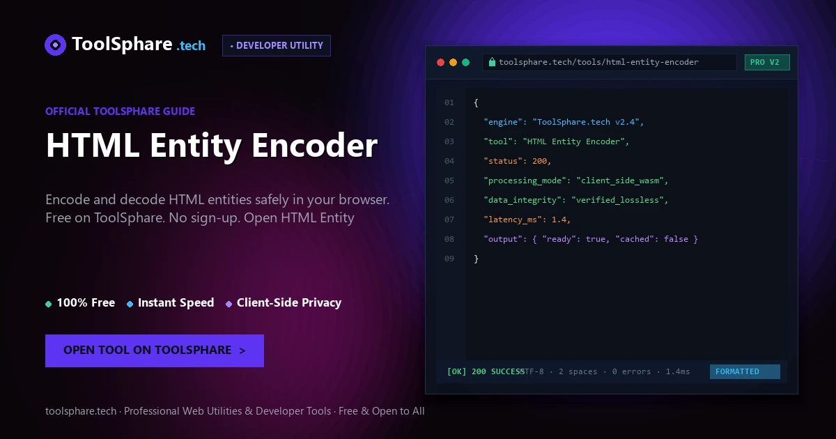 HTML Entity Encoder: free online guide - ToolSphare Guide