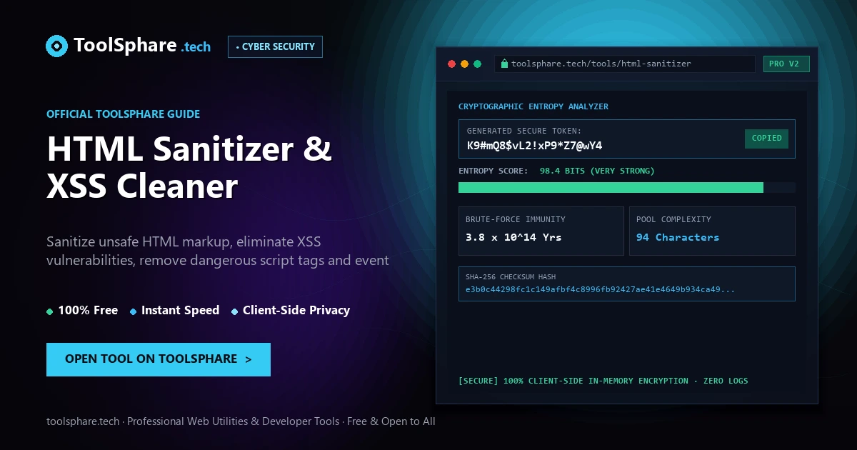 HTML Sanitizer & XSS Cleaner: free online guide