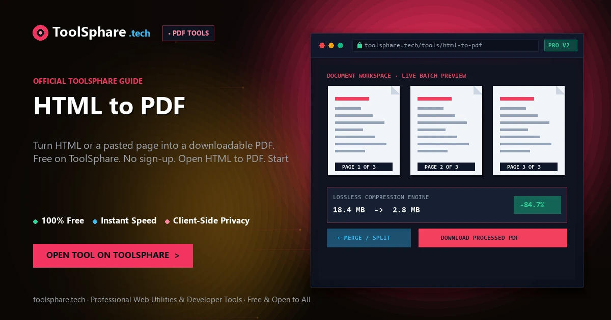 HTML to PDF: free online guide