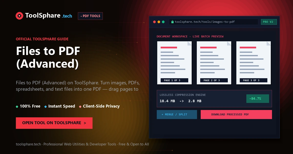 Files to PDF (Advanced): free online guide - ToolSphare Guide