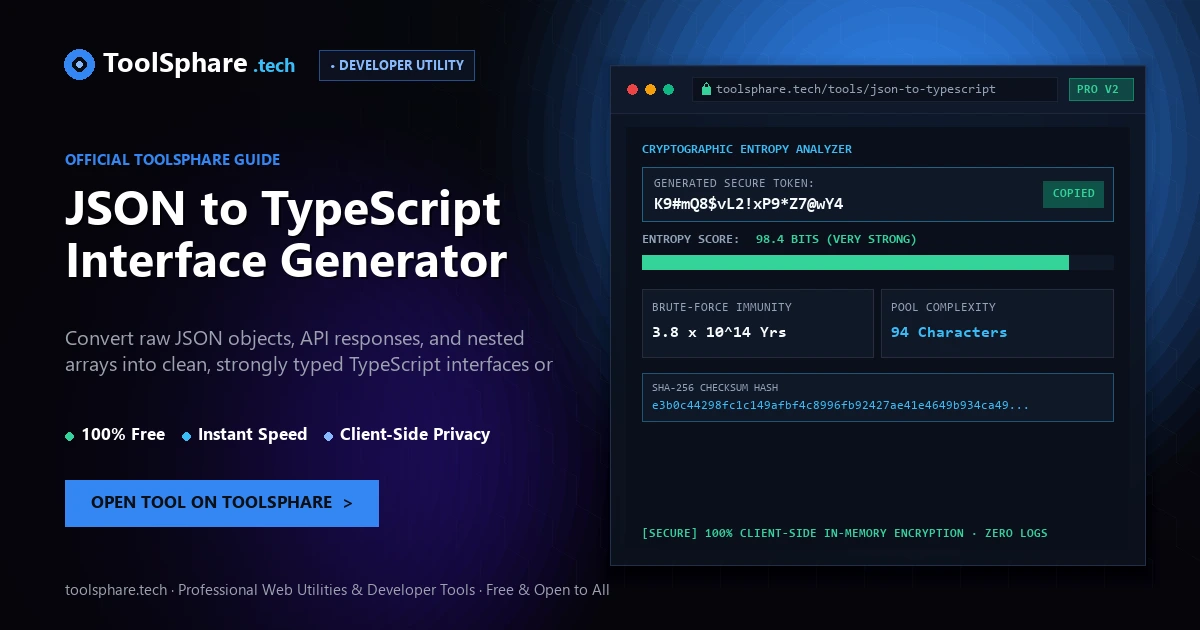 JSON to TypeScript Interface Generator: free online guide