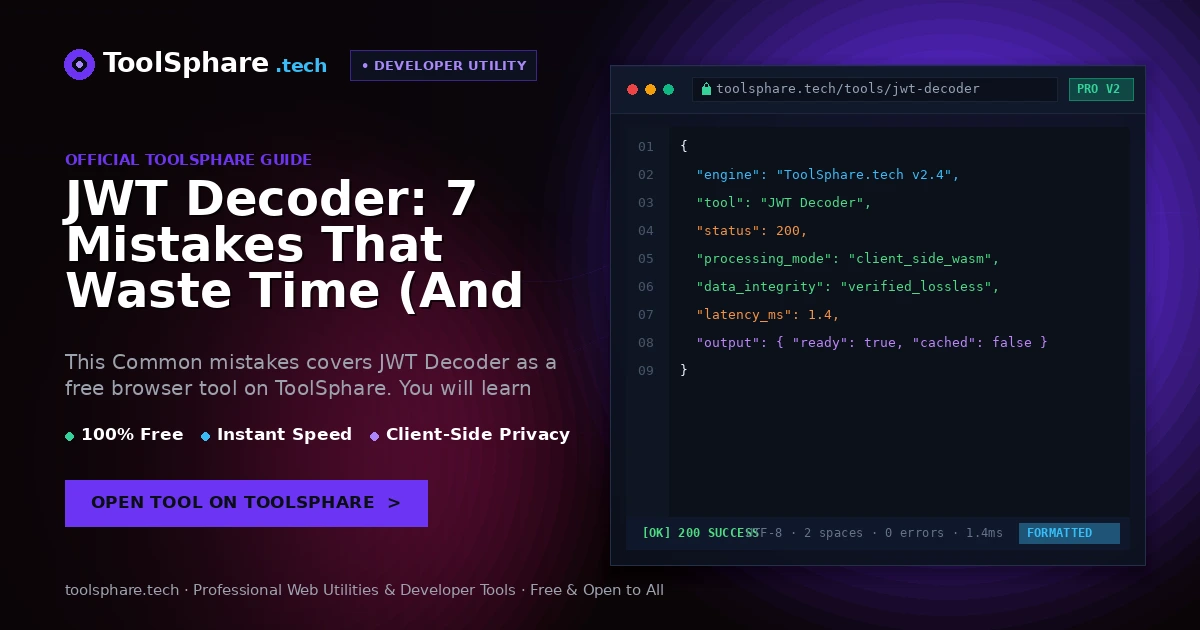 JWT Decoder: 7 Mistakes That Waste Time (And How to Fix Them)