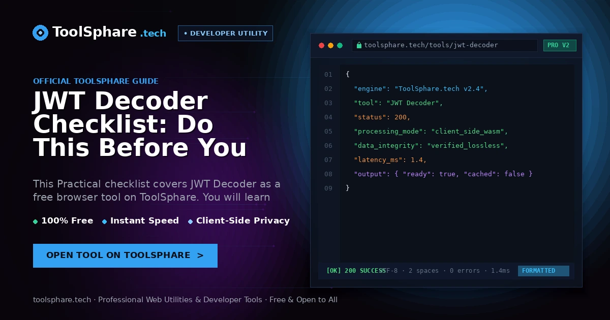 JWT Decoder Checklist: Do This Before You Publish or Share