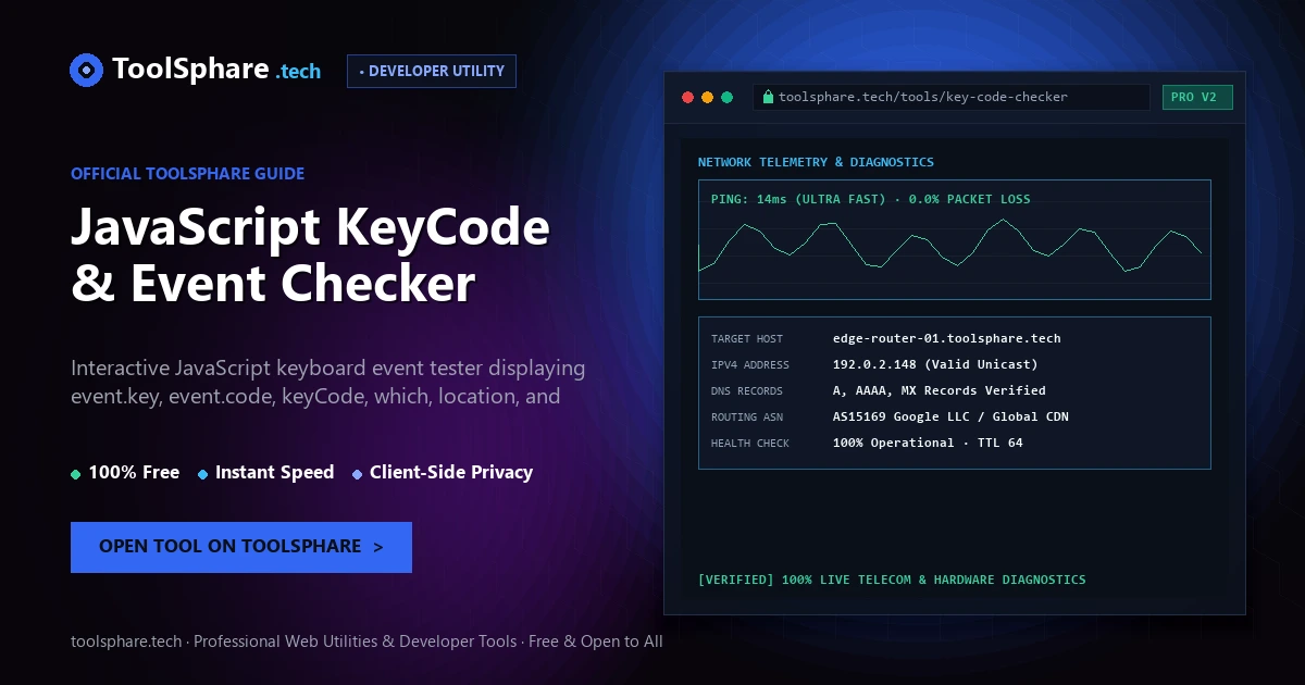 JavaScript KeyCode & Event Checker: free online guide