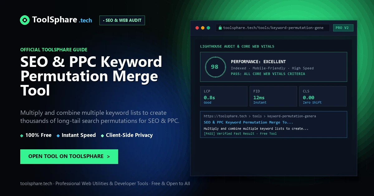 SEO & PPC Keyword Permutation Merge Tool: free online guide