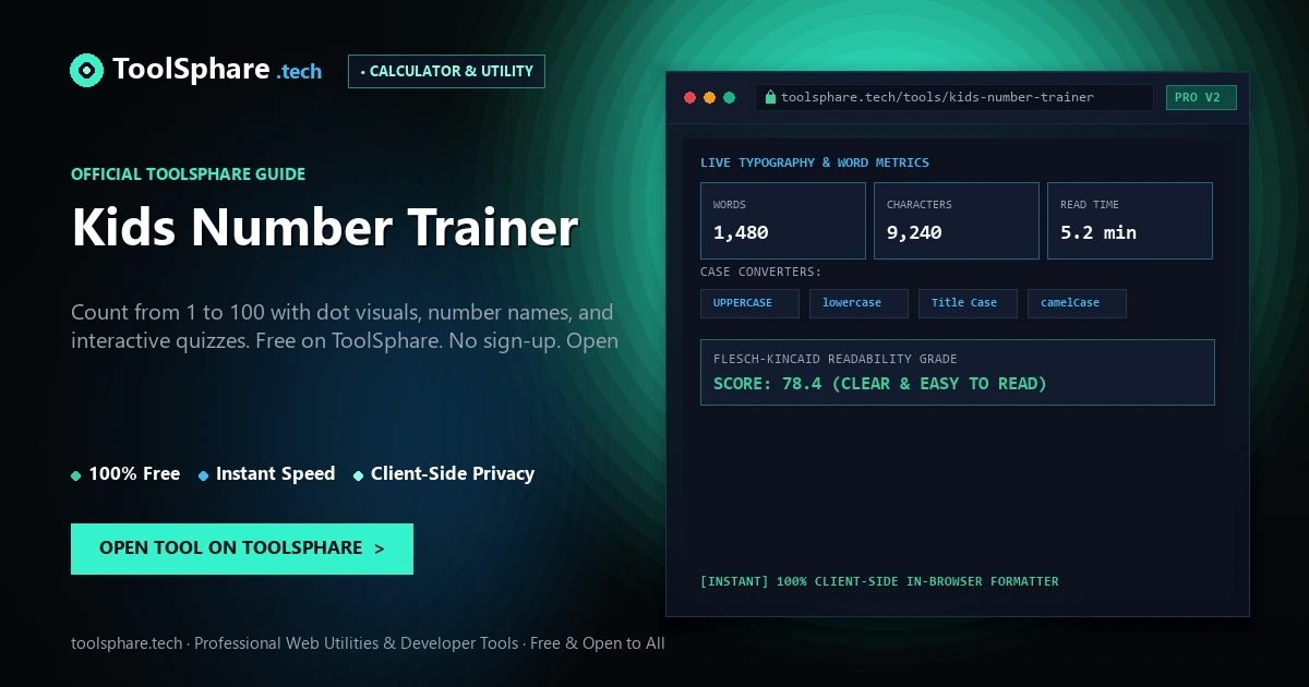 Kids Number Trainer: free online guide - ToolSphare Guide