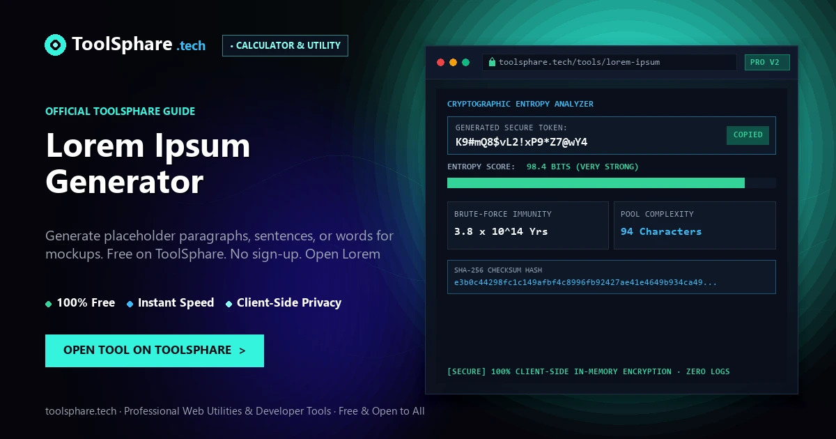 Lorem Ipsum Generator: free online guide