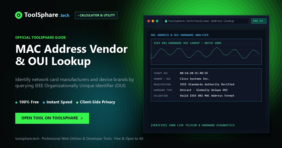 MAC Address Vendor & OUI Lookup: free online guide