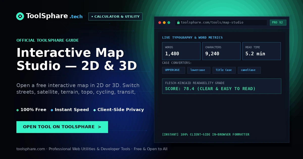Interactive Map Studio — 2D & 3D: free online guide