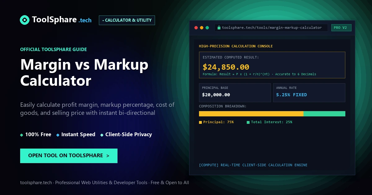 Margin vs Markup Calculator: free online guide