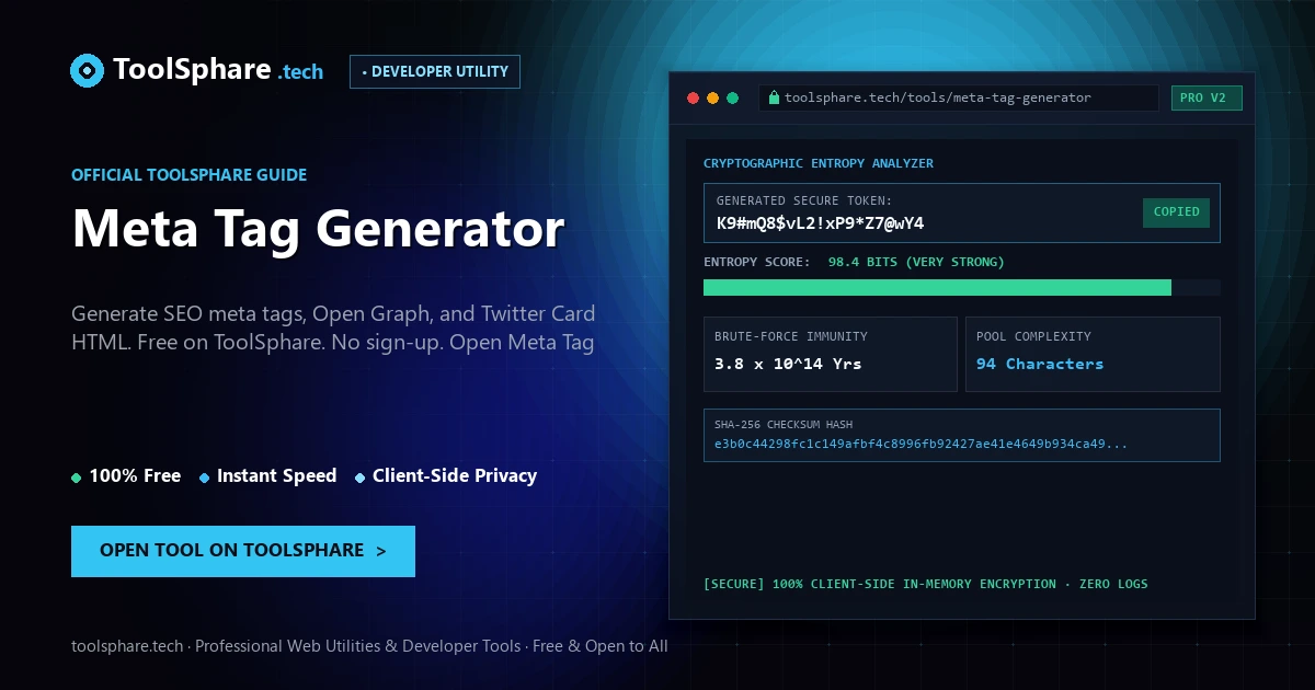 Meta Tag Generator: free online guide