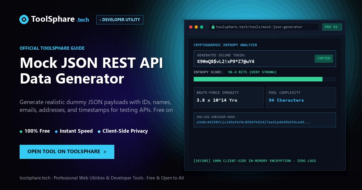 Mock JSON REST API Data Generator: free online guide
