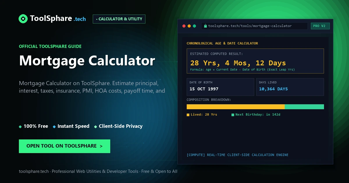 Mortgage Calculator: free online guide - ToolSphare Guide