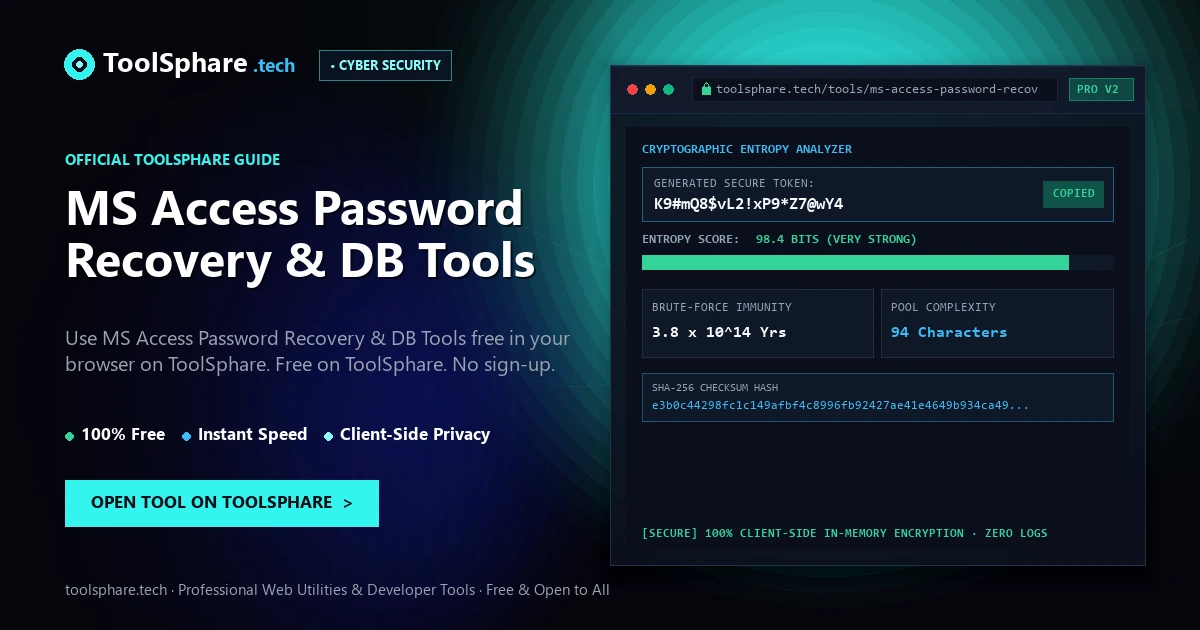 MS Access Password Recovery & DB Tools: free online guide