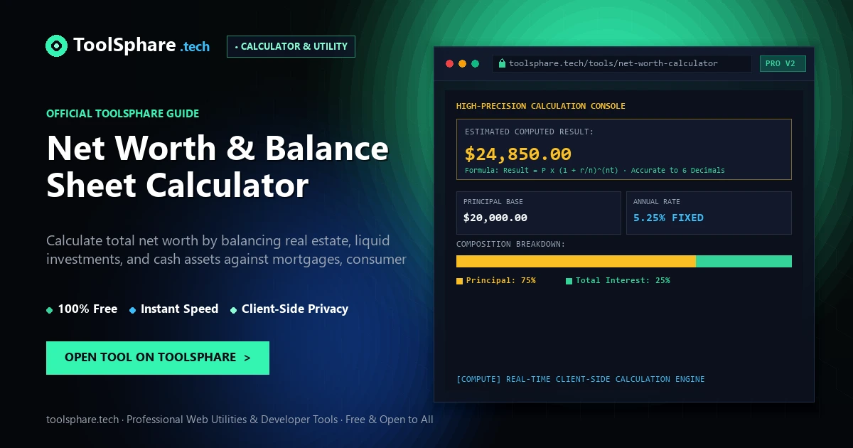 Net Worth & Balance Sheet Calculator: free online guide