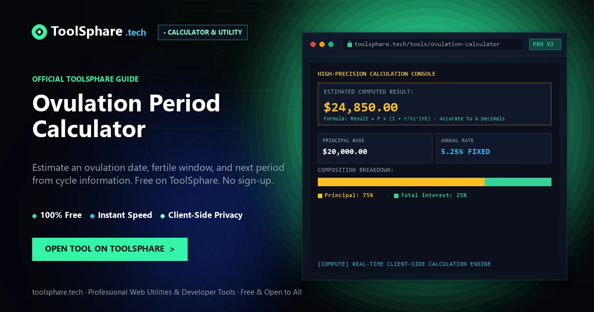 Ovulation Period Calculator: free online guide - ToolSphare Guide